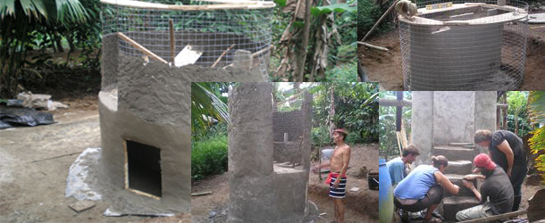 construction of ecological sanitation by service learning group in ecuador
