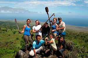 Volunteer in the Galapagos Islands in conservation and environmental work, eliminating invasive species, organic gardening and working with the local children 